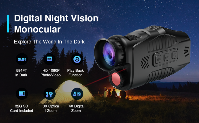 夜間視界のmonocular