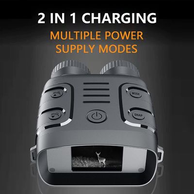 2.4" Large Viewing Screen Night Vision Goggle 5X Optical Zoom Cloudy Nights Binoculars