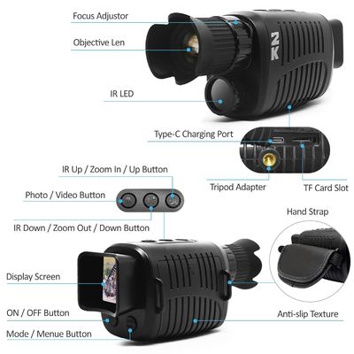 Hunting Infrared Optical 4X Night Vision Monocular Camera