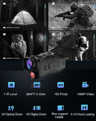 Digital Monocular Night Vision Infrared Video Recording Waterproof Night Vision Goggles