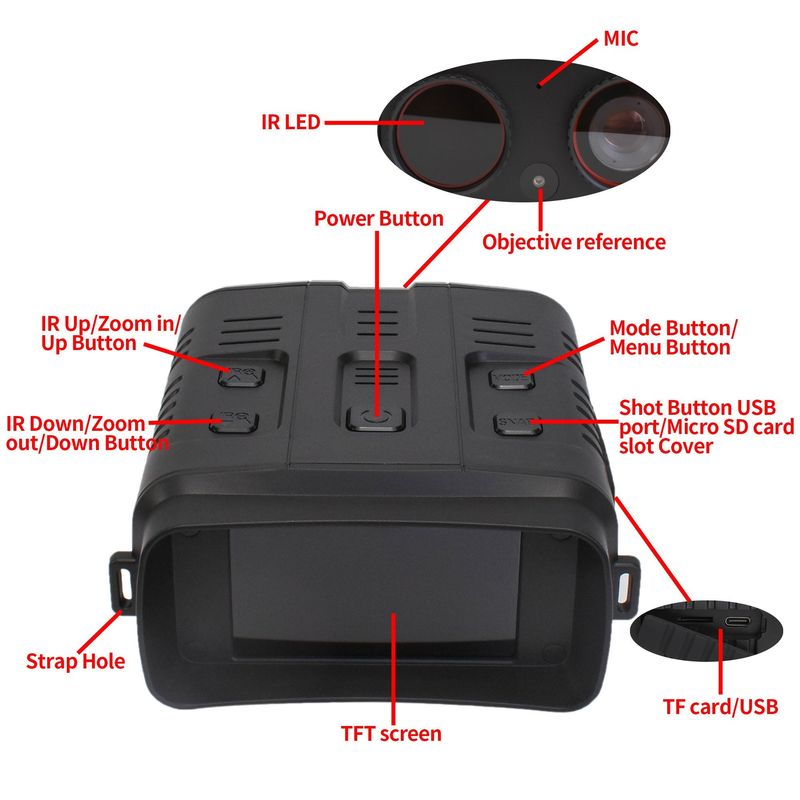 10X Digital Zoom Infrared Night Goggles For Hunting